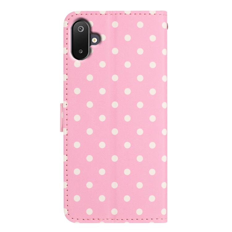For Samsung Galaxy M06 5G Small Dots Pattern Vegan Leather Phone Case