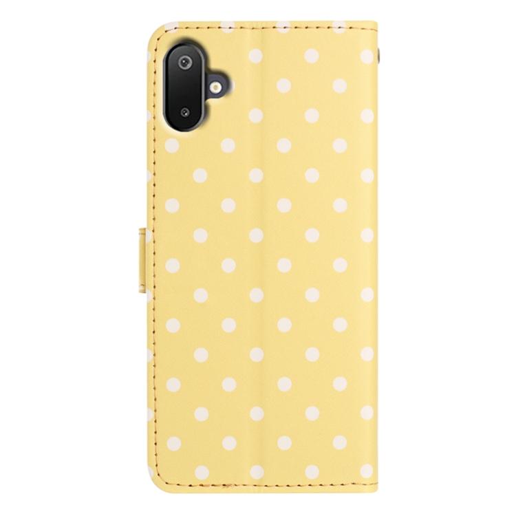 For Samsung Galaxy M06 5G Small Dots Pattern Vegan Leather Phone Case