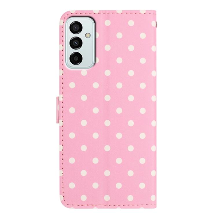 For Samsung Galaxy M14 Small Dots Pattern Vegan Leather Phone Case