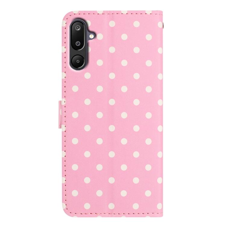For Samsung Galaxy M16 5G Small Dots Pattern Vegan Leather Phone Case