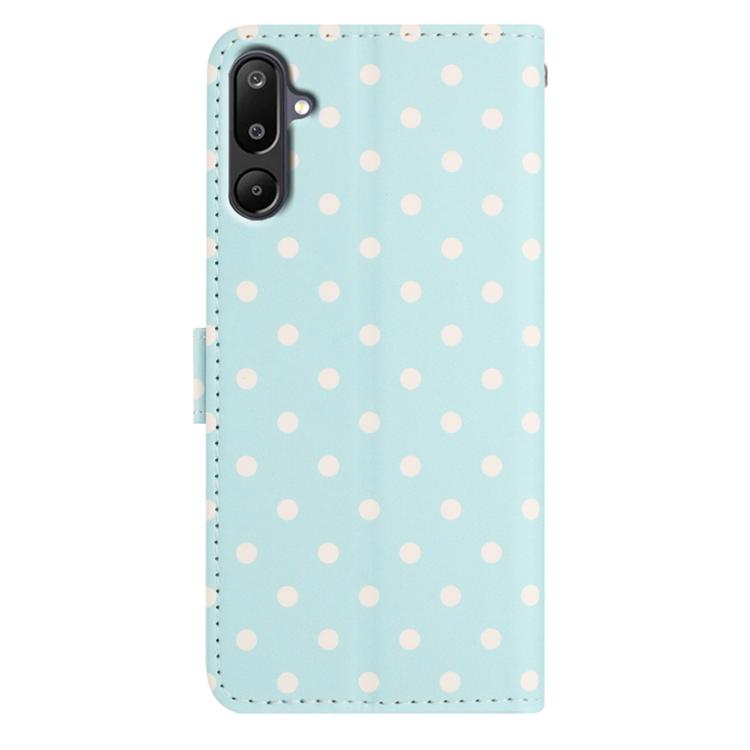 For Samsung Galaxy M16 5G Small Dots Pattern Vegan Leather Phone Case