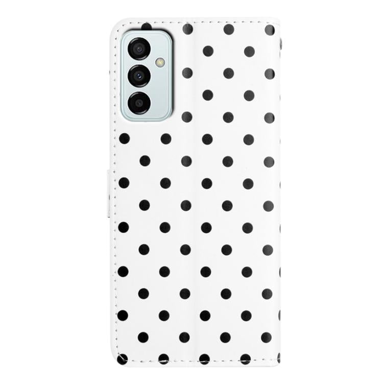 For Samsung Galaxy M23 Small Dots Pattern Vegan Leather Phone Case