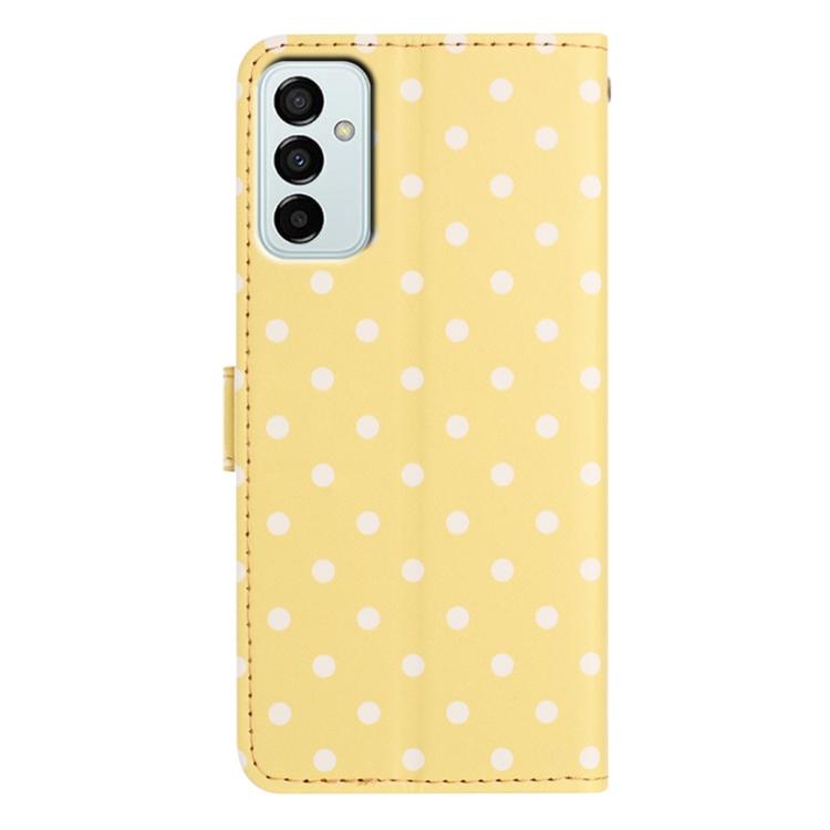 For Samsung Galaxy M23 Small Dots Pattern Vegan Leather Phone Case