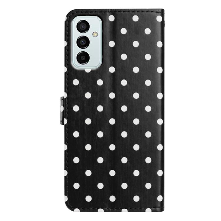 For Samsung Galaxy M23 Small Dots Pattern Vegan Leather Phone Case