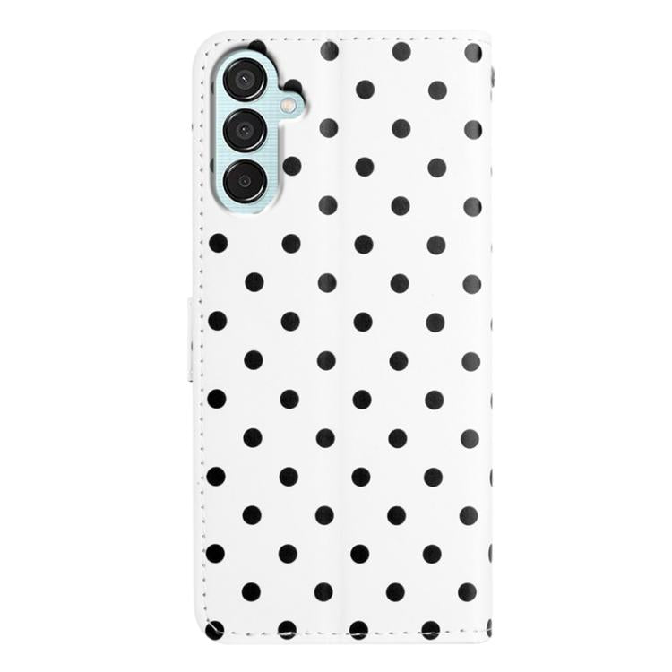 For Samsung Galaxy M34 5G Small Dots Pattern Vegan Leather Phone Case