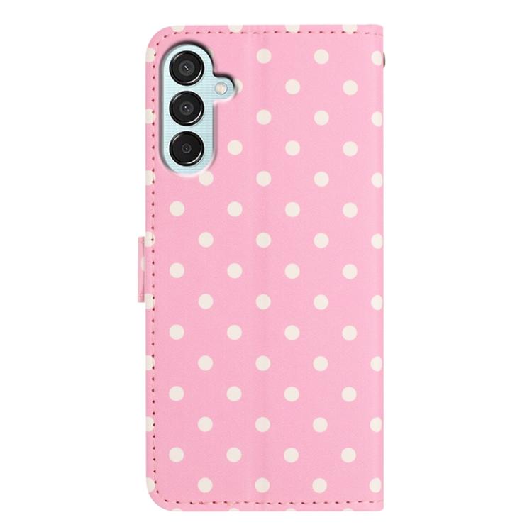 For Samsung Galaxy M34 5G Small Dots Pattern Vegan Leather Phone Case