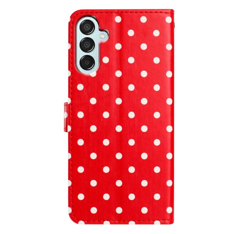 For Samsung Galaxy M55 Small Dots Pattern Vegan Leather Phone Case