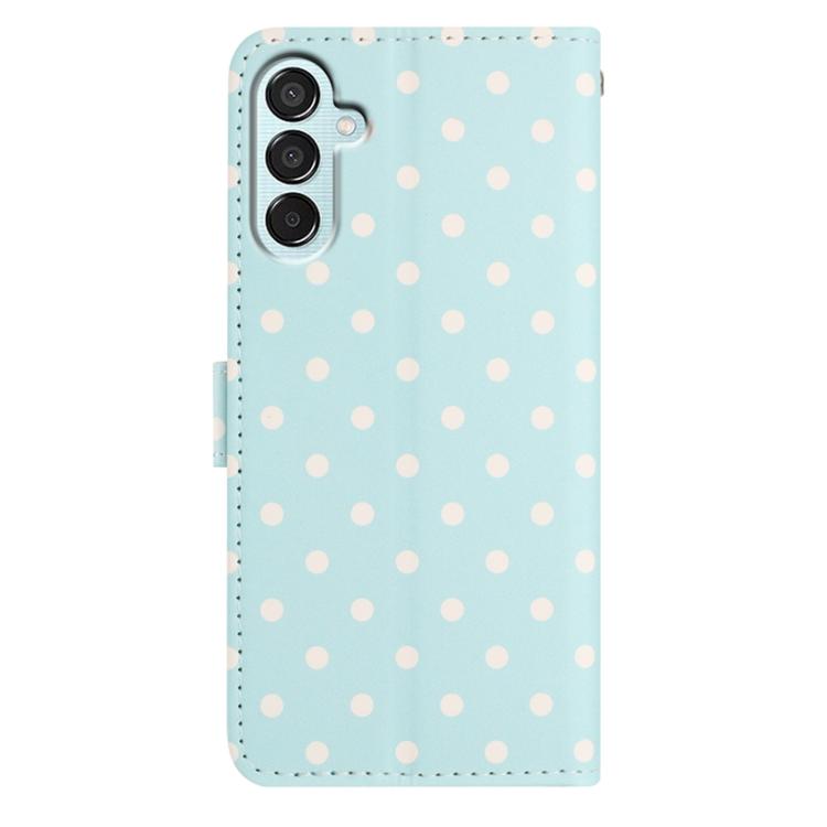 For Samsung Galaxy M55 Small Dots Pattern Vegan Leather Phone Case