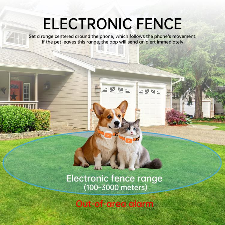 G01 Pet Anti-Loss Collar GPS Tracker - Orange