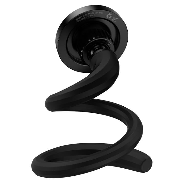 hoco H96 Show Ring Magnetic Silicone Soft Hose Phone Holder - Black