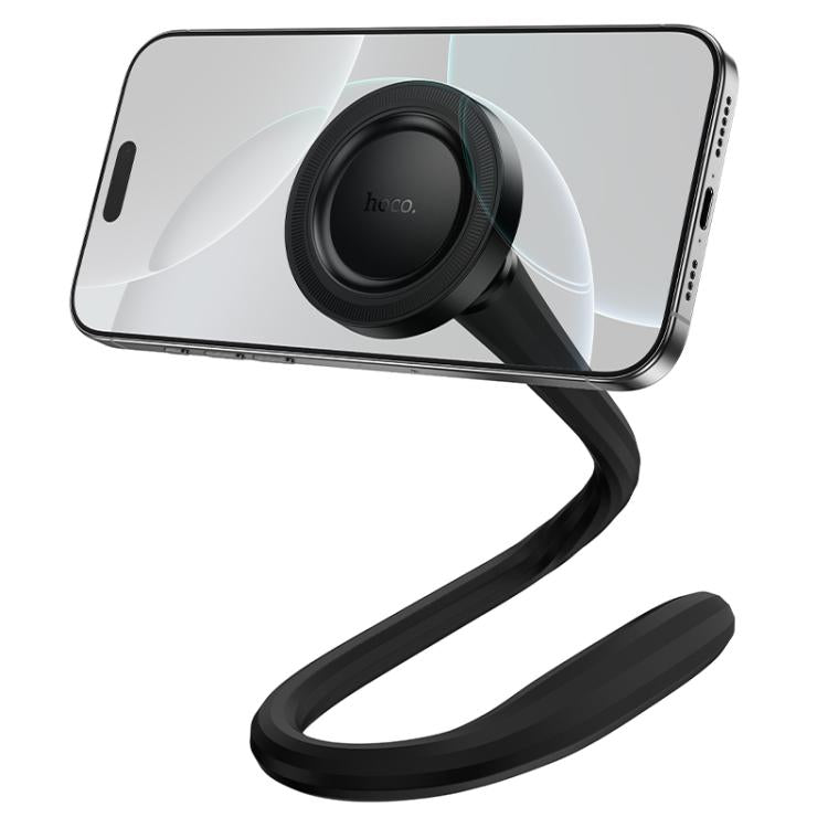 hoco H96 Show Ring Magnetic Silicone Soft Hose Phone Holder - Black