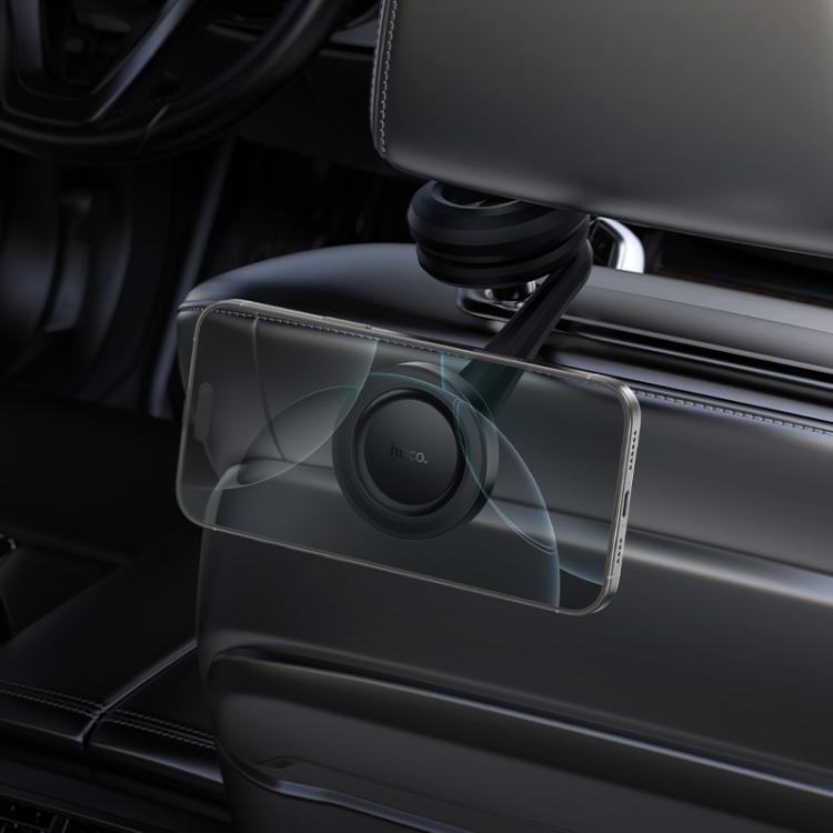 hoco H96 Show Ring Magnetic Silicone Soft Hose Phone Holder - Black