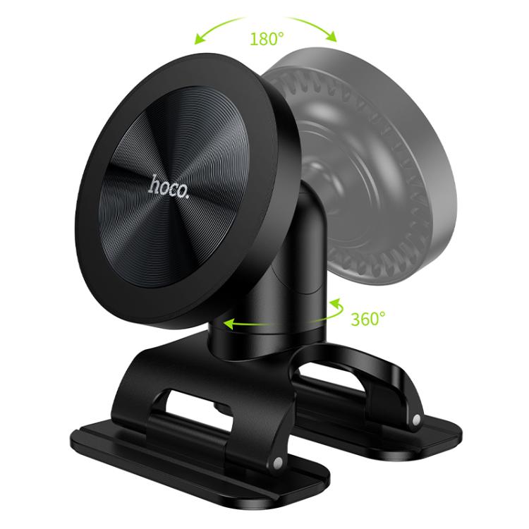 hoco H97 Eminent Ring Magnetic Car Center Console Phone Holder - Black