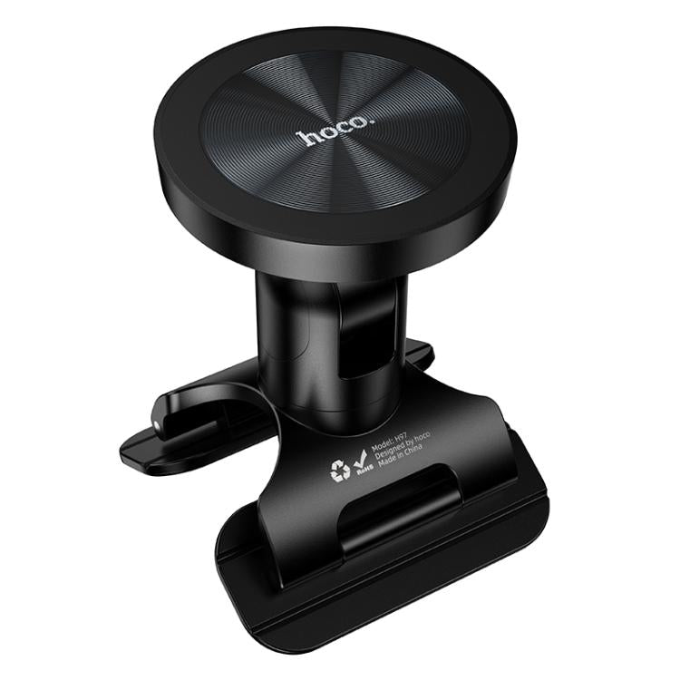hoco H97 Eminent Ring Magnetic Car Center Console Phone Holder - Black