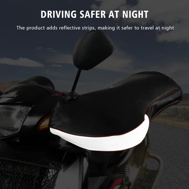 CS-1190A3 Motorcycle Winter Windproof Waterproof Thickened Warm Handle Cover Riding Gloves, Style: Big Mouth with Reflective Strip Version