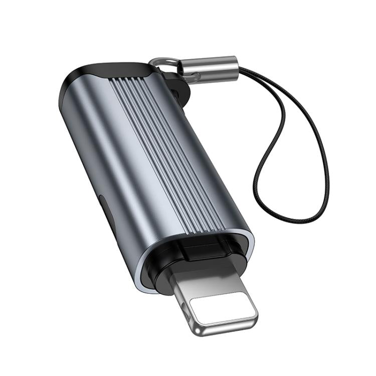 hoco UA44 8 Pin Male to Type-C Female Screen Display Mini Adapter - Metal Gray