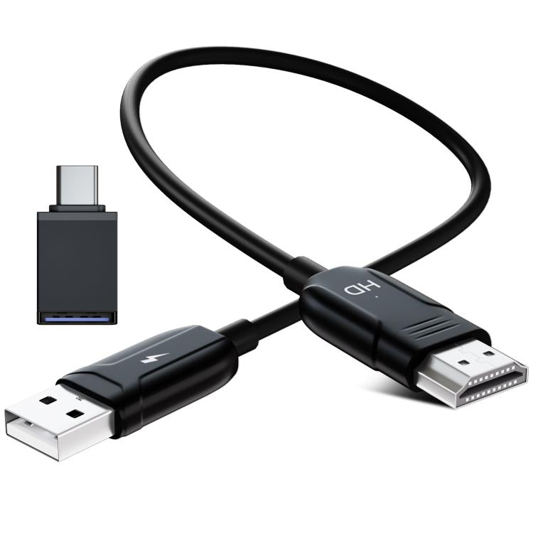 USB-A to HDMI HD Screen Mirroring Cable Wireless Screen Mirroring Converter Cable with Adapter, Length:70cm