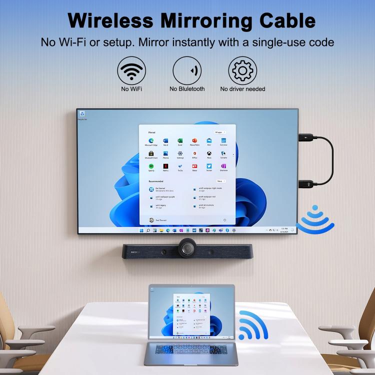 USB-A to HDMI HD Screen Mirroring Cable Wireless Screen Mirroring Converter Cable with Adapter, Length:70cm