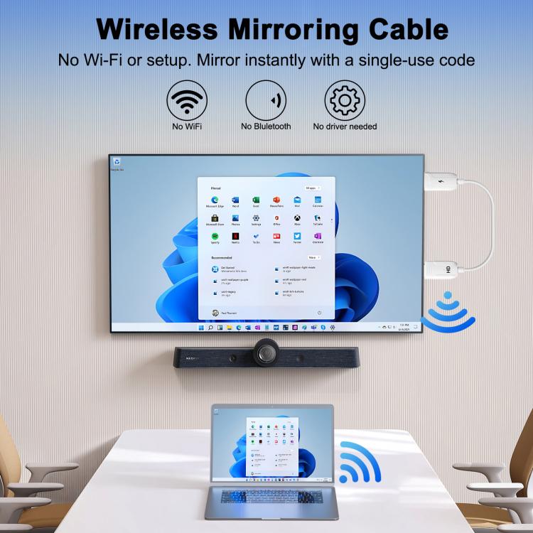 USB-A to HDMI HD Screen Mirroring Cable Wireless Screen Mirroring Converter Cable with Adapter, Length:70cm