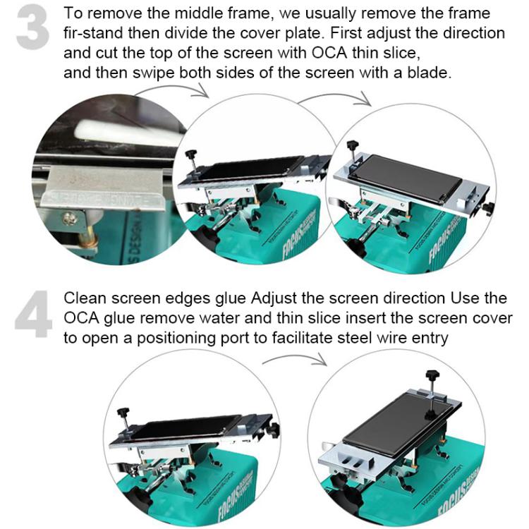 RF4 FREEDOM 7 inch 360 Rotating Powerful Vacuum LCD Separator Machine, Plug:EU Plug