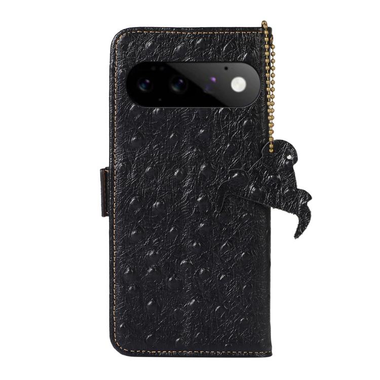 For Google Pixel 11 / 11 Pro Ostrich Pattern Genuine Leather RFID Phone Case