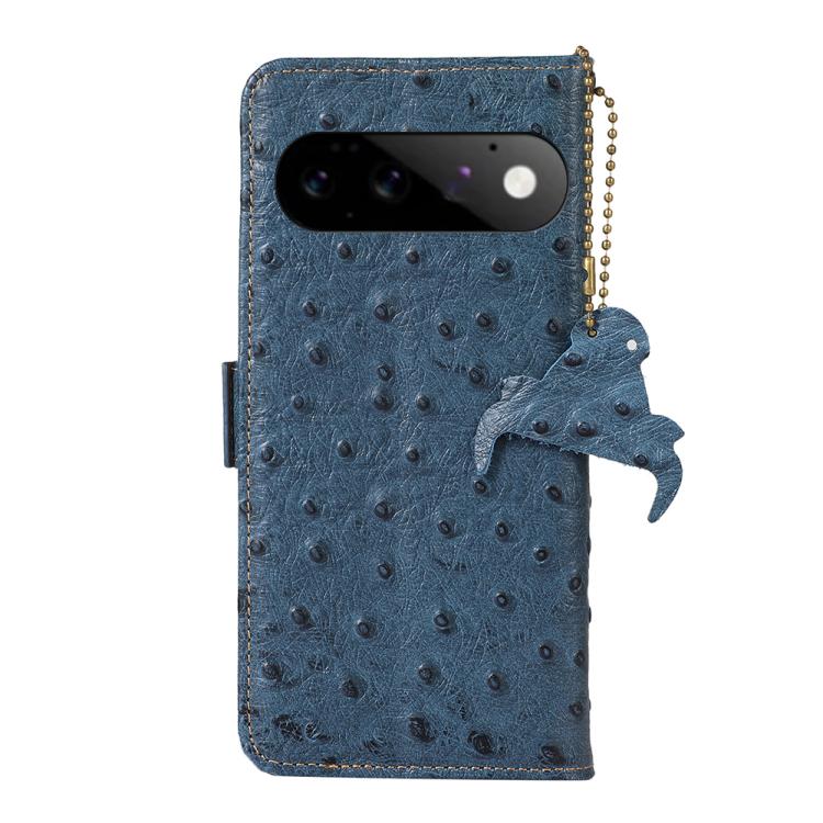 For Google Pixel 11 / 11 Pro Ostrich Pattern Genuine Leather RFID Phone Case