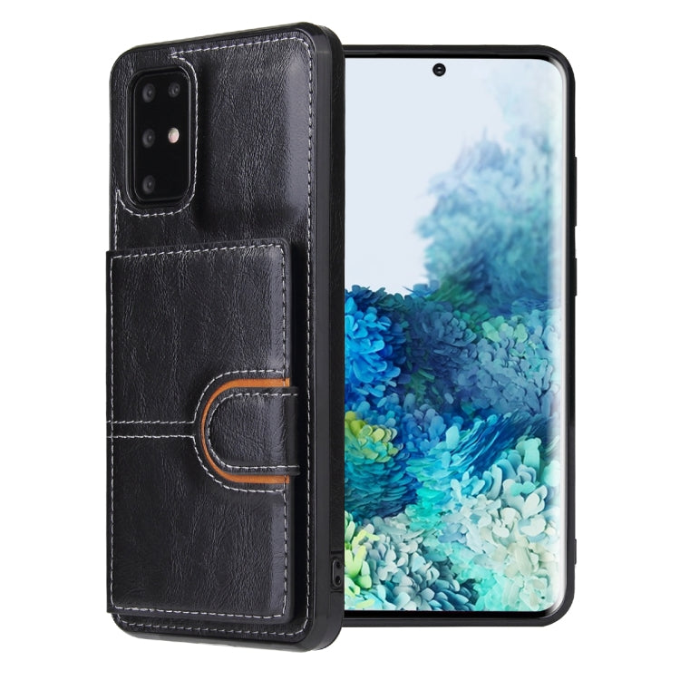 For Samsung Galaxy Note20 PU + TPU + PC  Shockproof Back Cover Case with Card Slot & Holder
