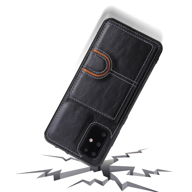 For Samsung Galaxy Note20 PU + TPU + PC  Shockproof Back Cover Case with Card Slot & Holder