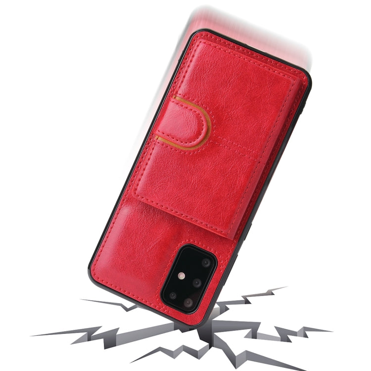 For Samsung Galaxy Note20 PU + TPU + PC  Shockproof Back Cover Case with Card Slot & Holder