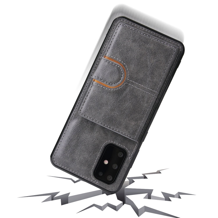 For Samsung Galaxy Note20 PU + TPU + PC  Shockproof Back Cover Case with Card Slot & Holder
