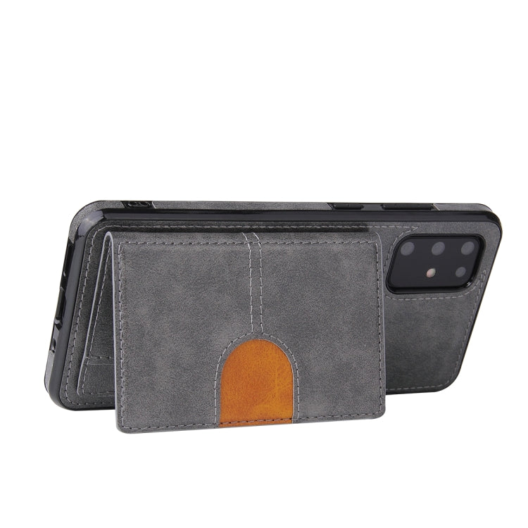 For Samsung Galaxy Note20 PU + TPU + PC  Shockproof Back Cover Case with Card Slot & Holder