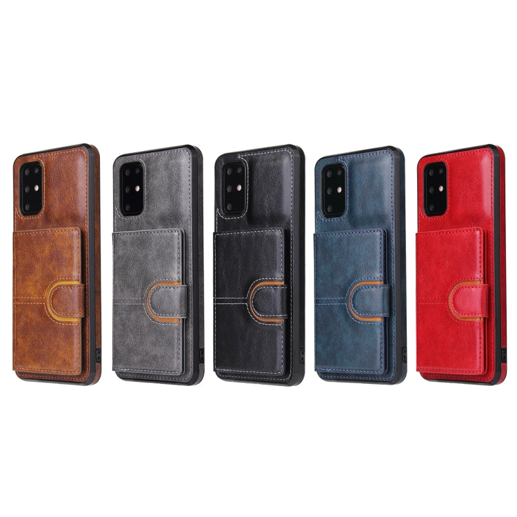 For Samsung Galaxy Note20 PU + TPU + PC  Shockproof Back Cover Case with Card Slot & Holder