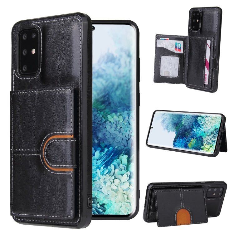 For Samsung Galaxy Note20 Ultra PU + TPU + PC  Shockproof Back Cover Case with Card Slot & Holder