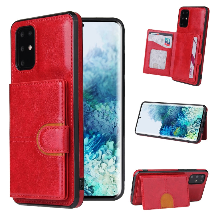 For Samsung Galaxy Note20 Ultra PU + TPU + PC  Shockproof Back Cover Case with Card Slot & Holder