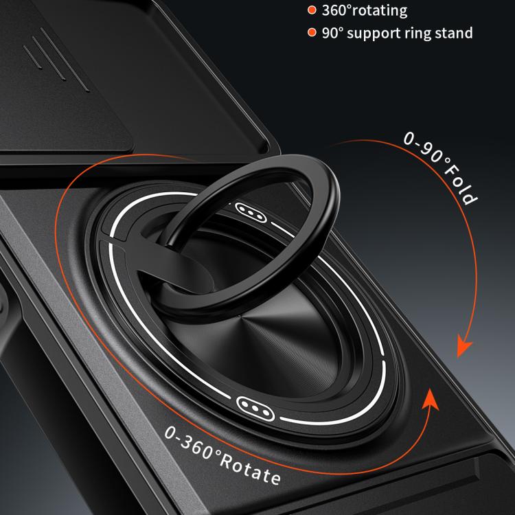 For Redmi Note 12 Pro 5G Global Lens Sliding Window Multifunctional Magnetic Shockproof Phone Case
