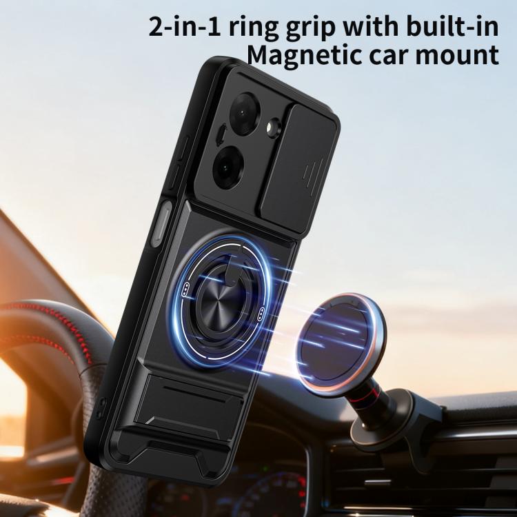 For Redmi A5 4G EU 173.3mm Lens Sliding Window Multifunctional Magnetic Shockproof Phone Case