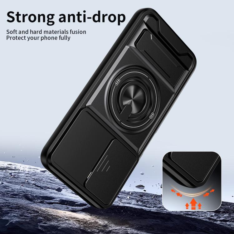 For Redmi 15a 5G Lens Sliding Window Multifunctional Magnetic Shockproof Phone Case