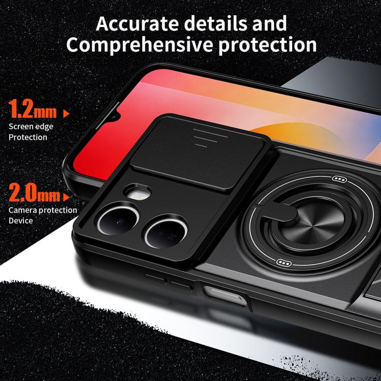 For Redmi 15a 5G Lens Sliding Window Multifunctional Magnetic Shockproof Phone Case