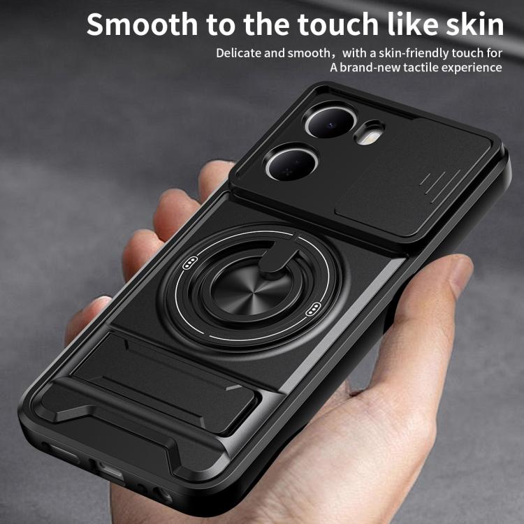 For Redmi 15a 5G Lens Sliding Window Multifunctional Magnetic Shockproof Phone Case