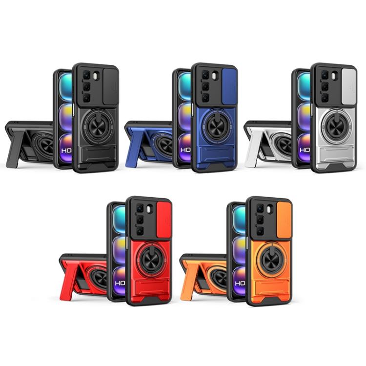 For Infinix Hot 50 5G Lens Sliding Window Multifunctional Magnetic Shockproof Phone Case