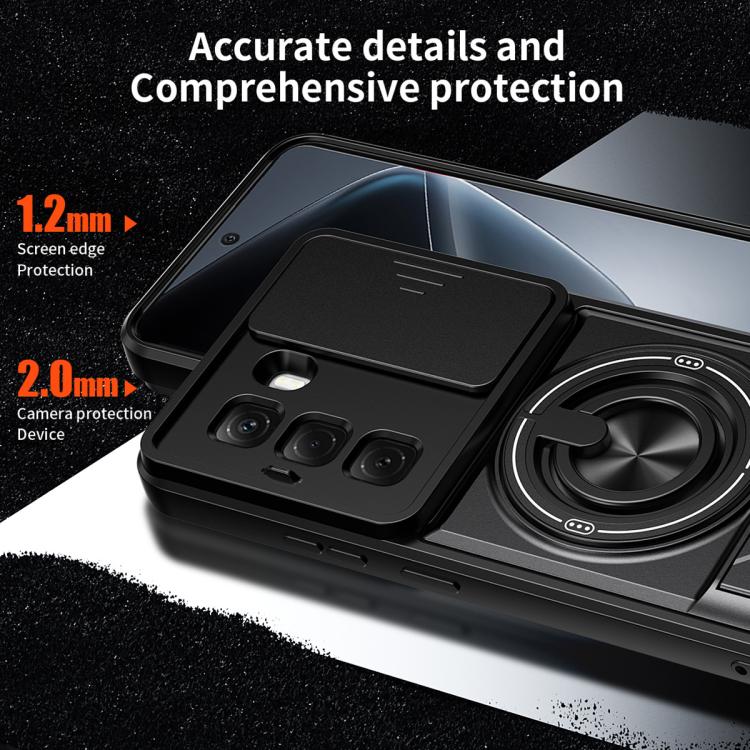 For Infinix Hot 50 Pro 4G Lens Sliding Window Multifunctional Magnetic Shockproof Phone Case