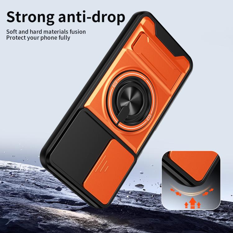 For Infinix Hot 70 4G Lens Sliding Window Multifunctional Magnetic Shockproof Phone Case