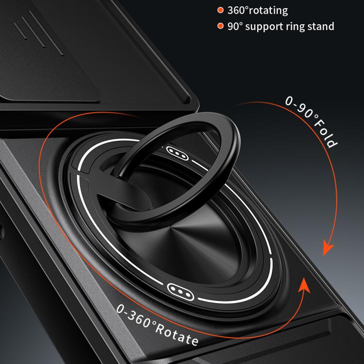 For Motorola Moto G86 5G Lens Sliding Window Multifunctional Magnetic Shockproof Phone Case