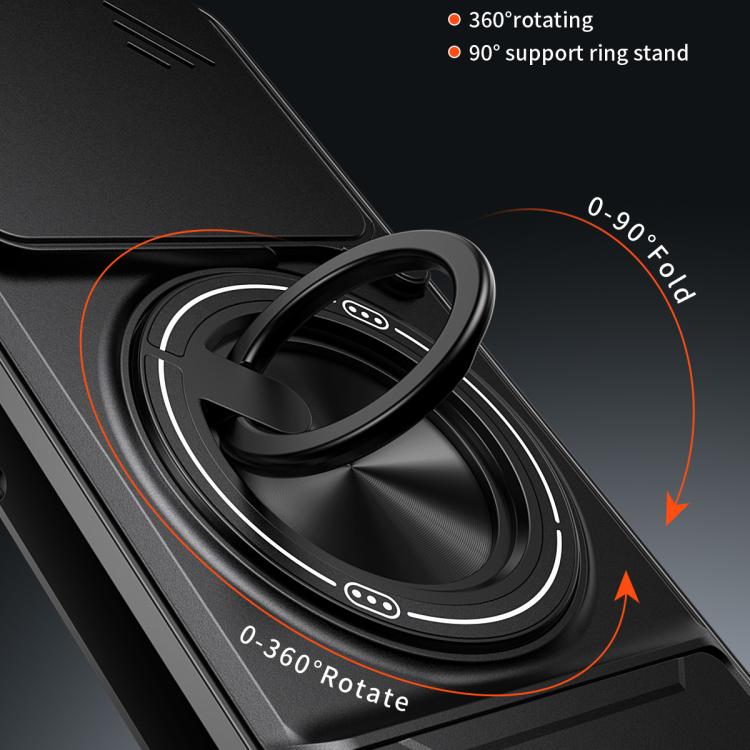 For Motorola Edge 60 Fusion Lens Sliding Window Multifunctional Magnetic Shockproof Phone Case