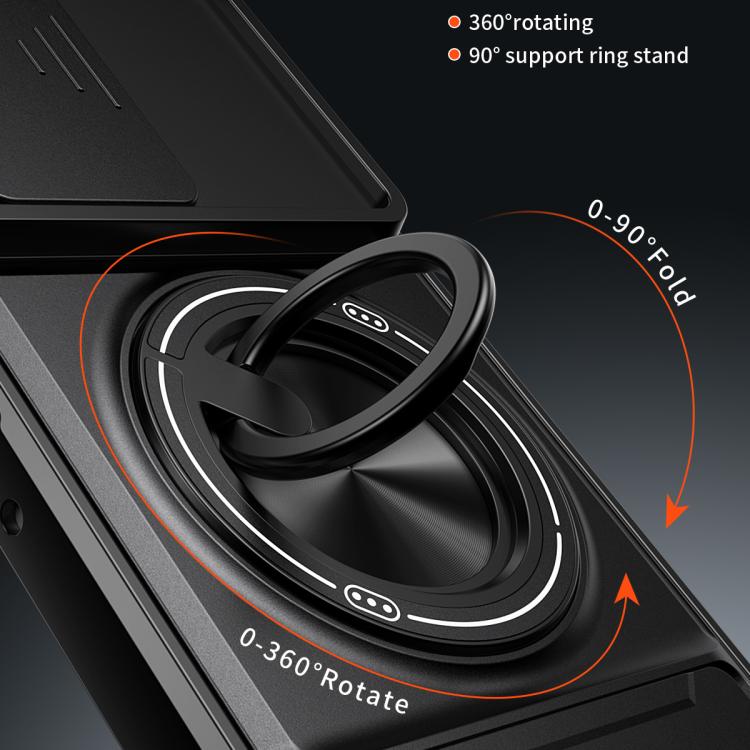 For Motorola Moto G56 5G Lens Sliding Window Multifunctional Magnetic Shockproof Phone Case
