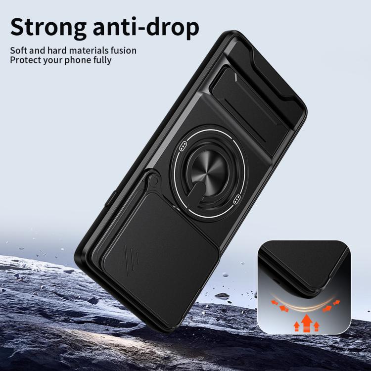For Motorola Edge 60 Pro Lens Sliding Window Multifunctional Magnetic Shockproof Phone Case