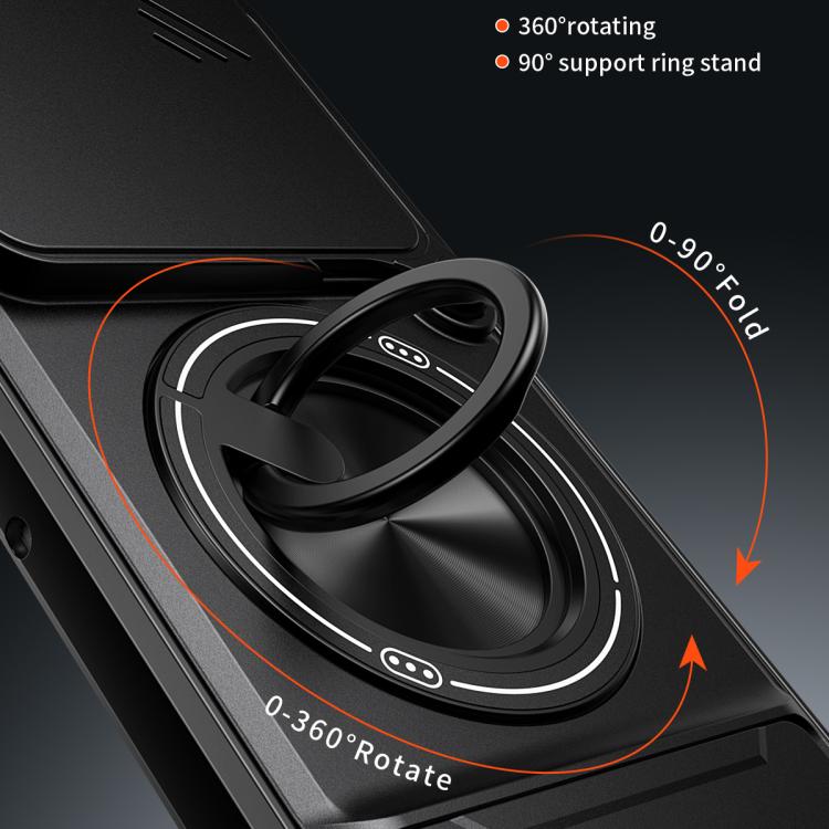 For Motorola Edge 60 Pro Lens Sliding Window Multifunctional Magnetic Shockproof Phone Case