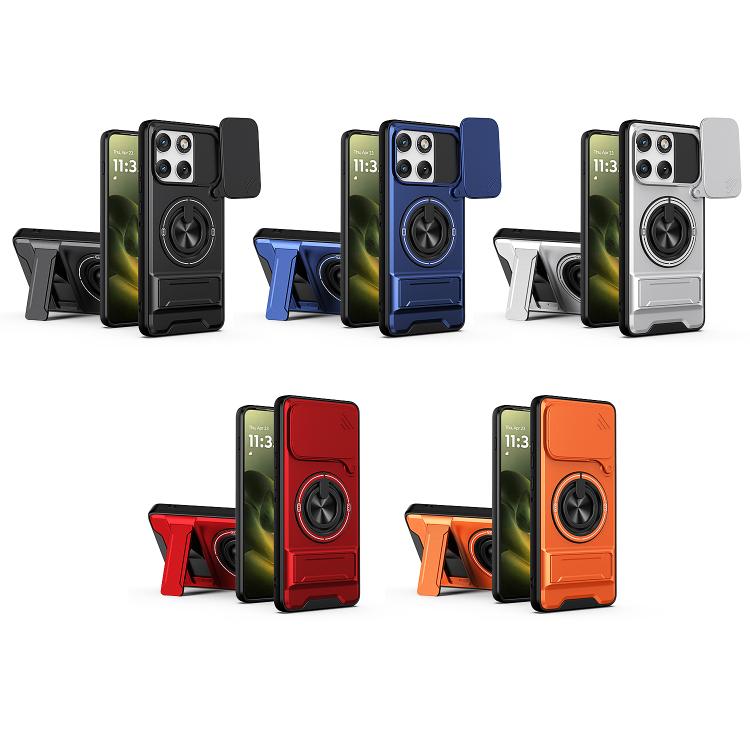 For Motorola Edge 70 5G Lens Sliding Window Multifunctional Magnetic Shockproof Phone Case