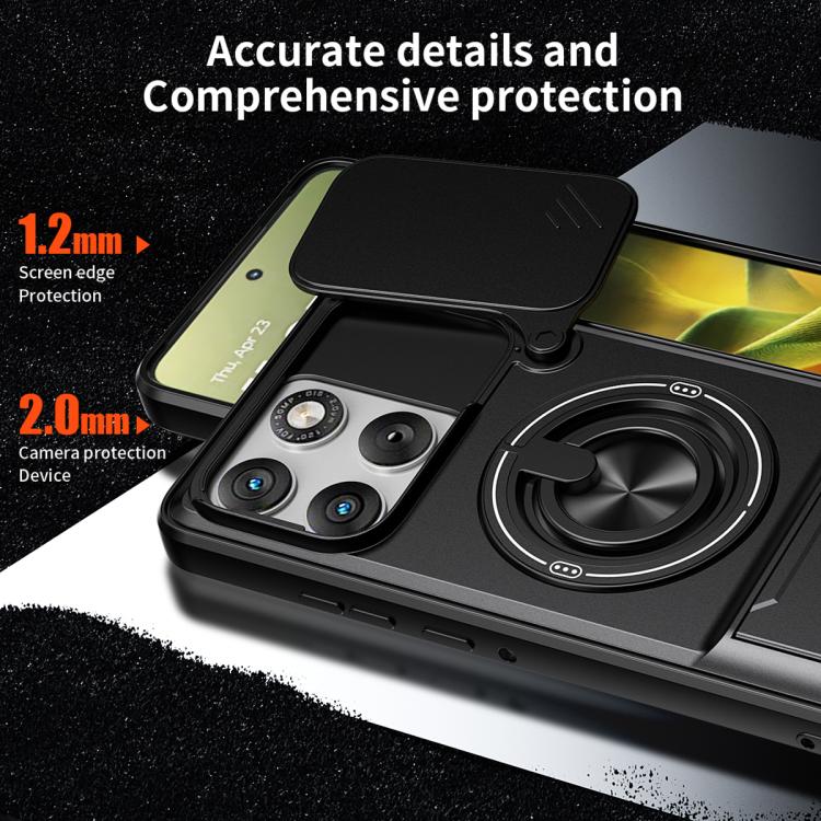 For Motorola Edge 70 5G Lens Sliding Window Multifunctional Magnetic Shockproof Phone Case