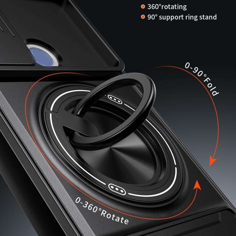 For Motorola Moto G60 Lens Sliding Window Multifunctional Magnetic Shockproof Phone Case